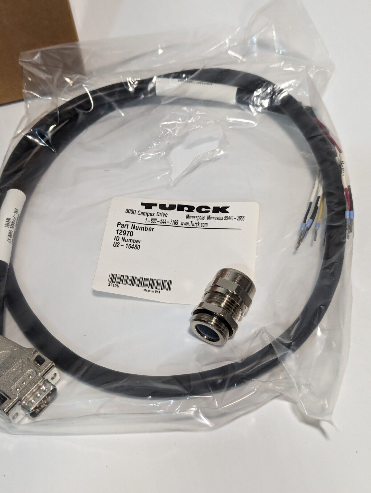 Turck U2-16480 Cable Assembly Resolver W4101 VRL-F 173K355G02