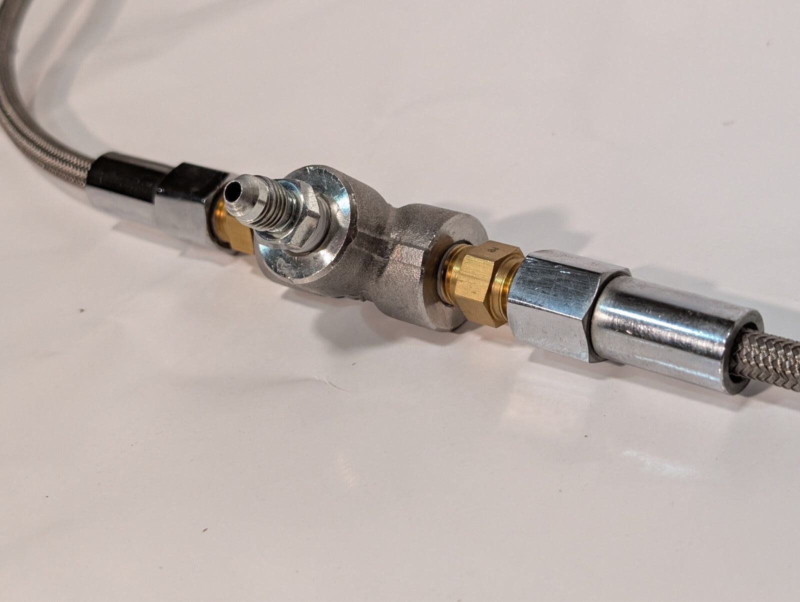 2 Western Medical MG-9W-1 Pressure Gauges on Metal Gas Pipe Cable