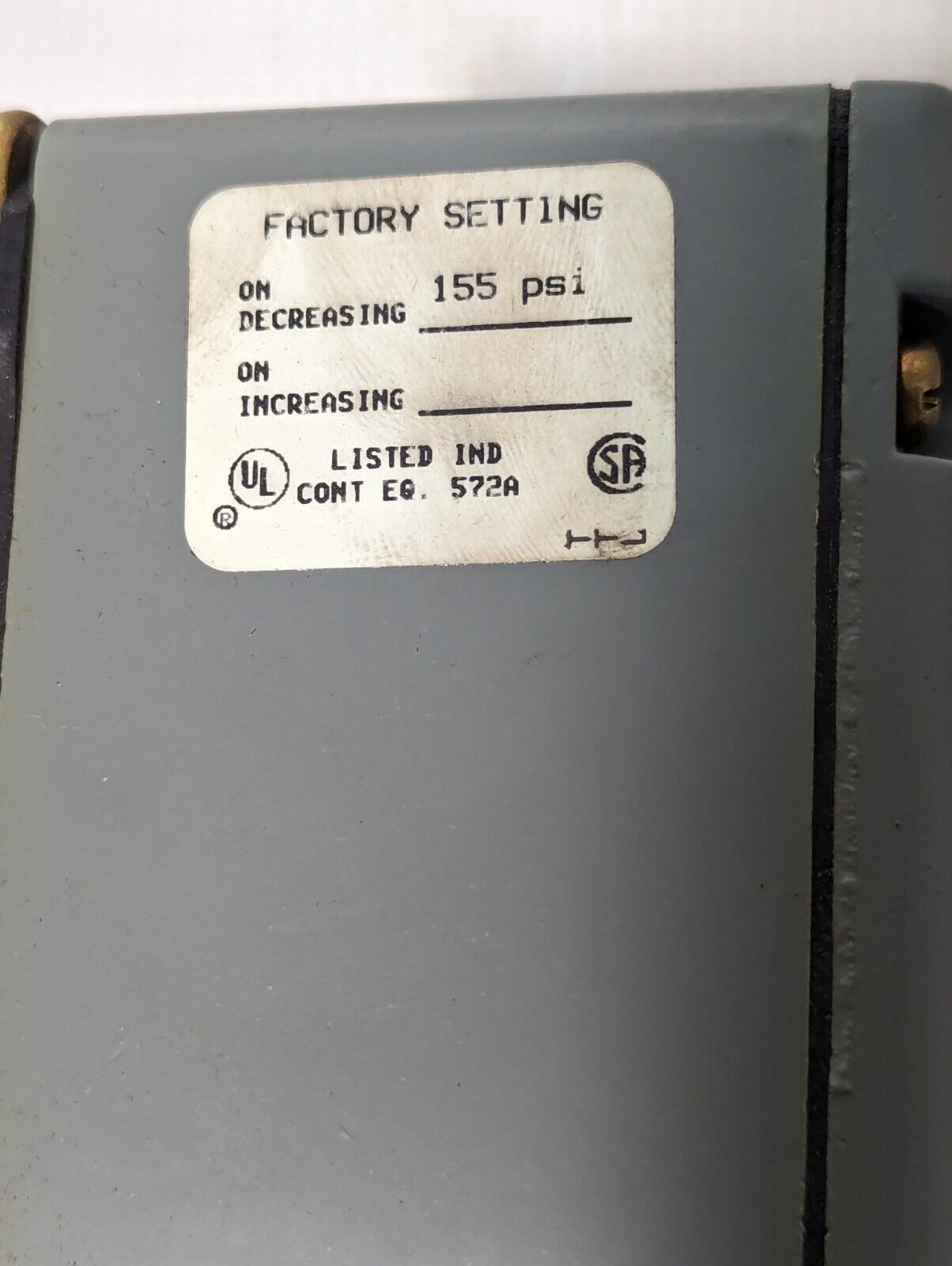 Square D 9012-AC12 Pressure Switch - Free Shipping