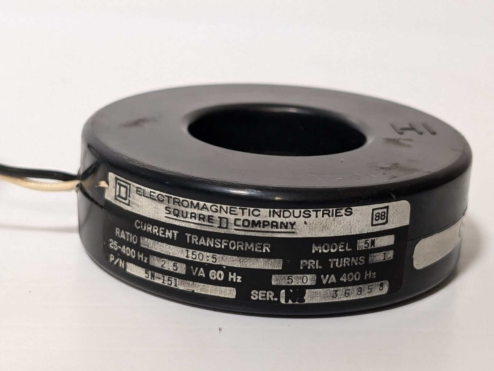 Square D Current Transformer 5N-151 Ratio: 150:5 2.5VA