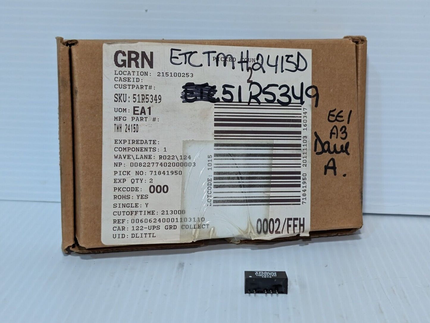 Traco Power TMH2415D, 1015 EEL A3 Dual A, DC Converter, Converter DC