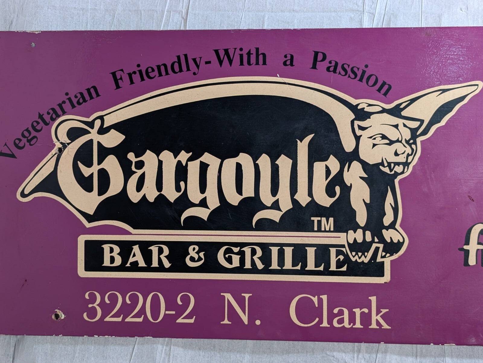 Vin Gargoyle Bar + Grill, Ed's Original Cave Creek Chili Beer Sign Alley Chicago