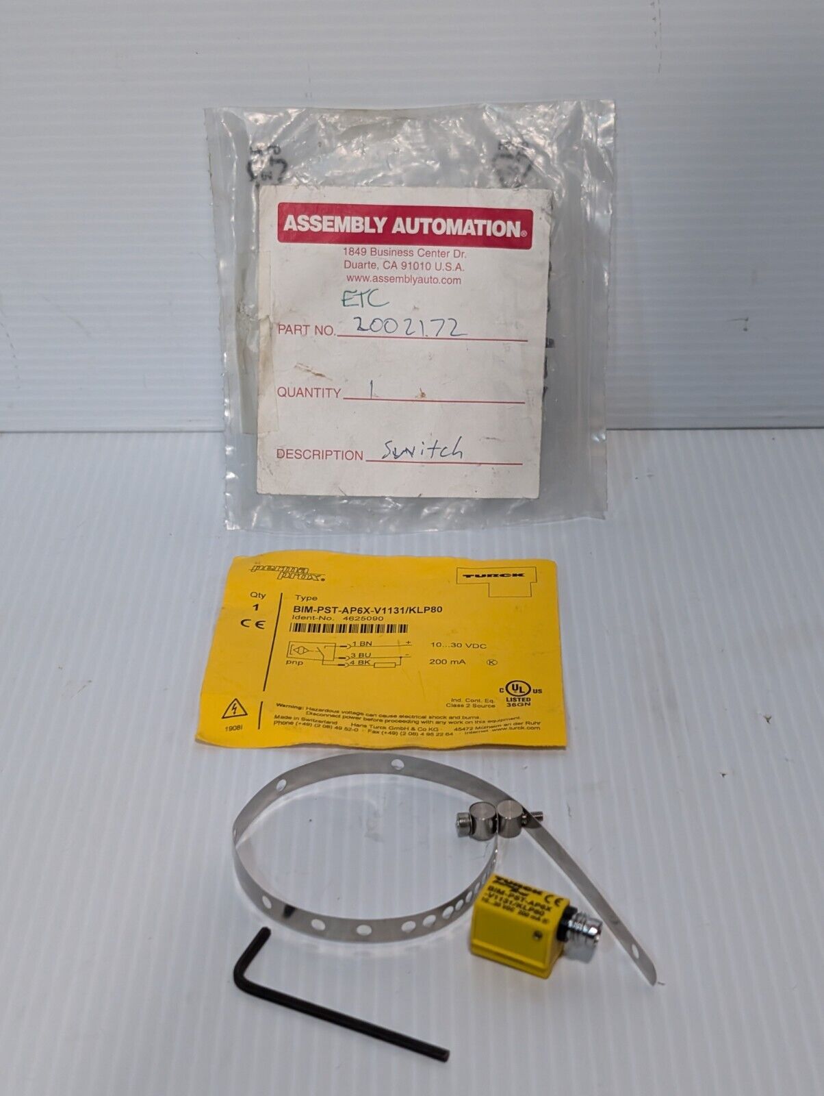 Turck BIM-PST-AP6X-V1131/KLP80 Proximity Switch Sensor - Free Shipping+Returns