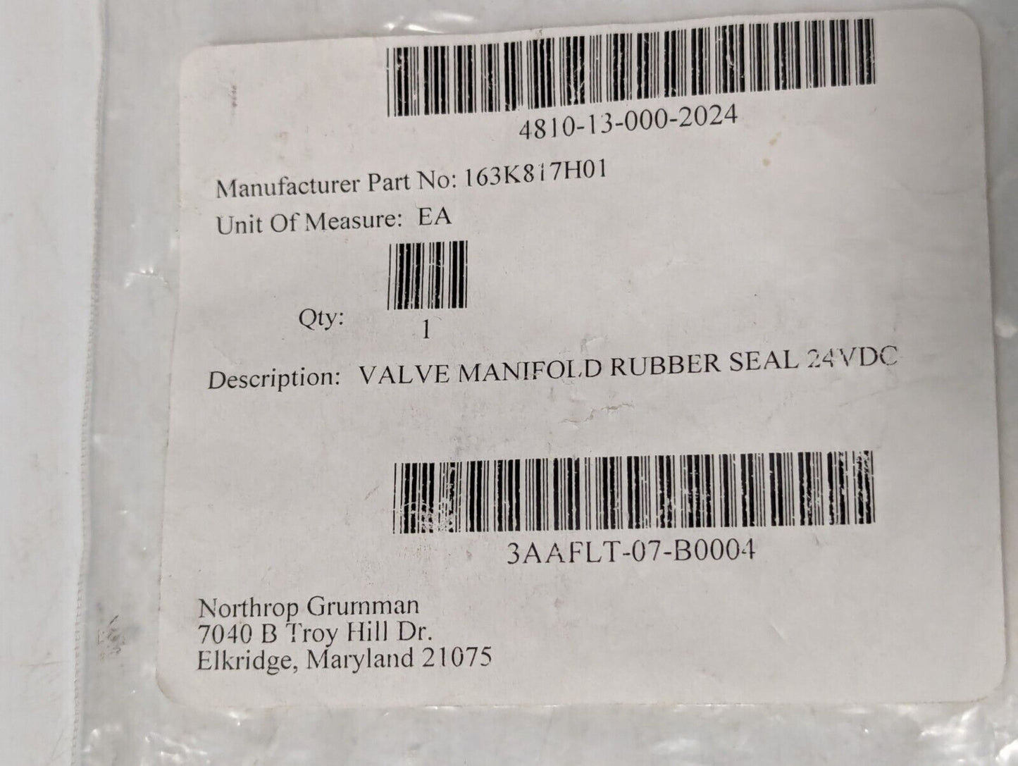 SMC VQ1101N-51 Solenoid Valve, rubber seal, 24VDC, Japan - Free Shipping