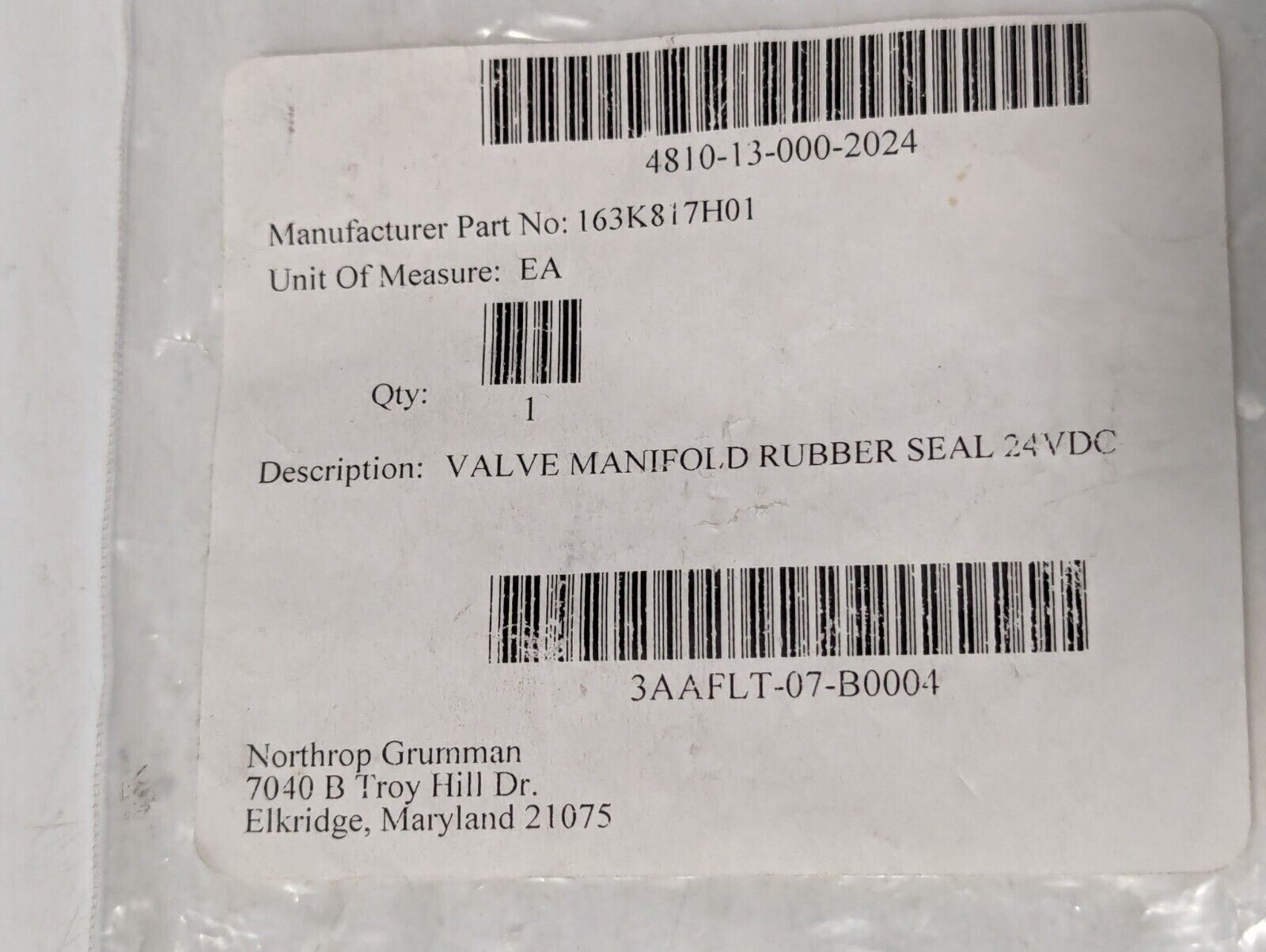 SMC VQ1101N-51 Solenoid Valve, rubber seal, 24VDC, Japan - Free Shipping