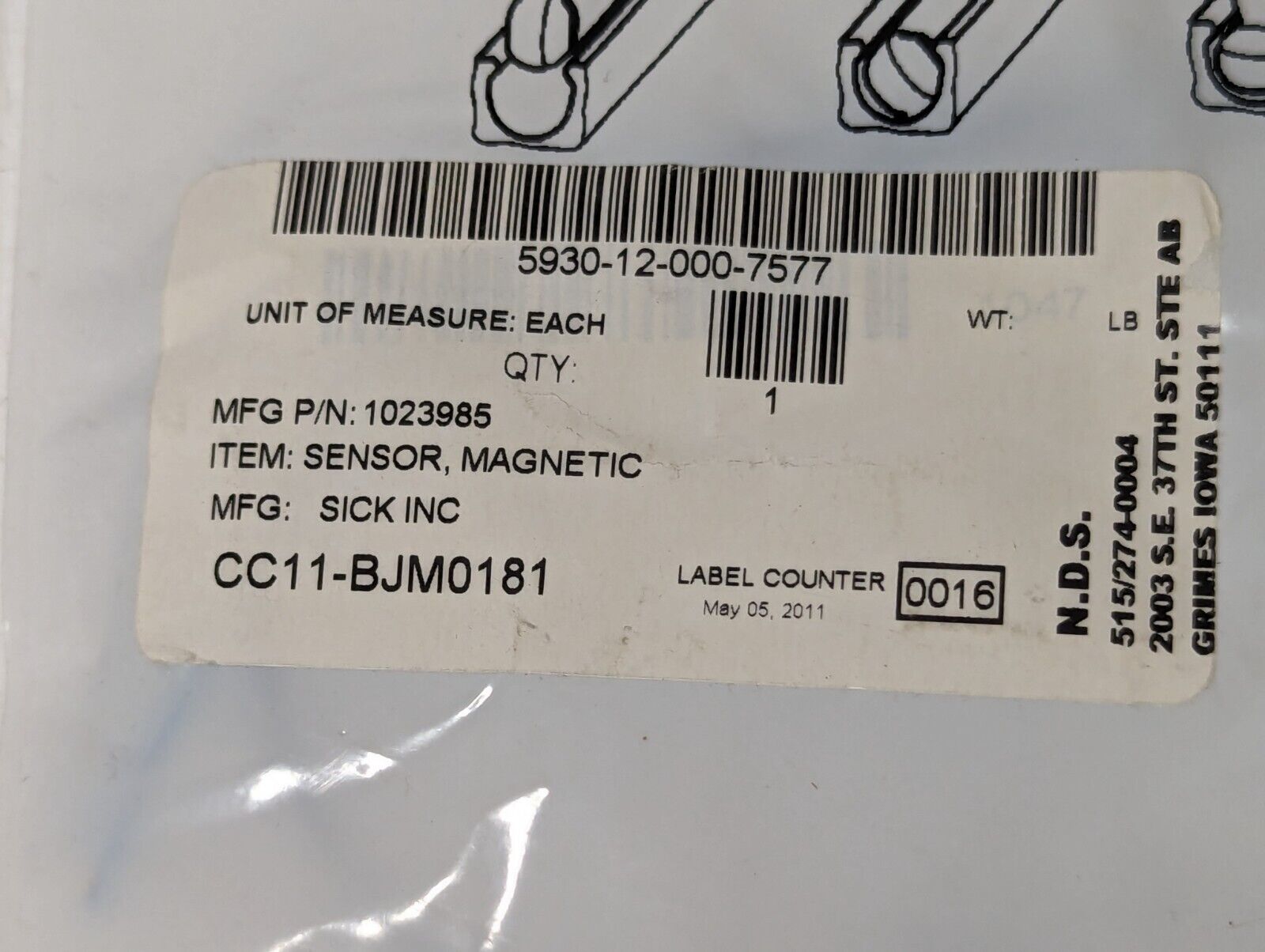 Lot of 2 Sick MZN1-06VPS-KRD 1023985 Magnetic Sensor - Free Shipping
