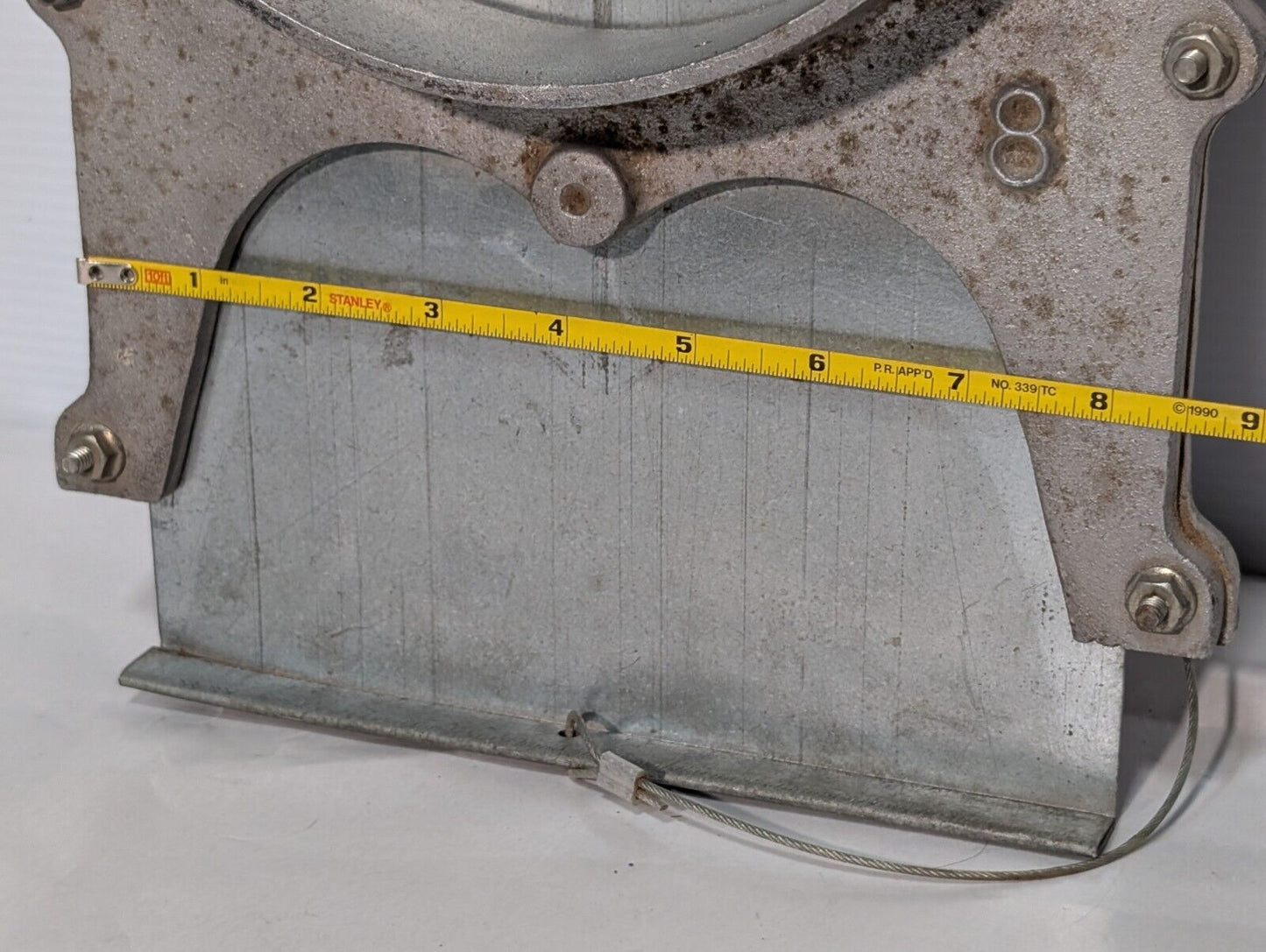 8" Manual Blast Gate - Industrial Grade (Aluminum body / Galvanized blade)