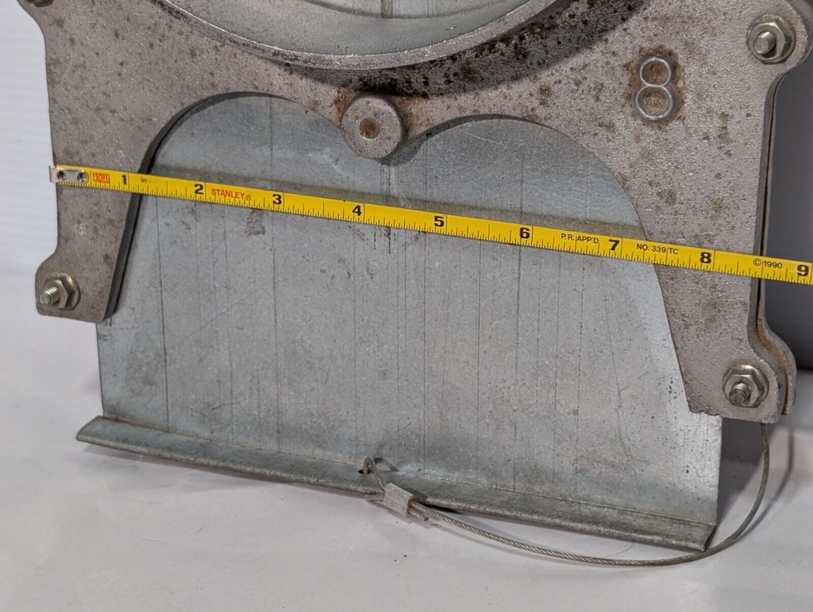 8" Manual Blast Gate - Industrial Grade (Aluminum body / Galvanized blade)