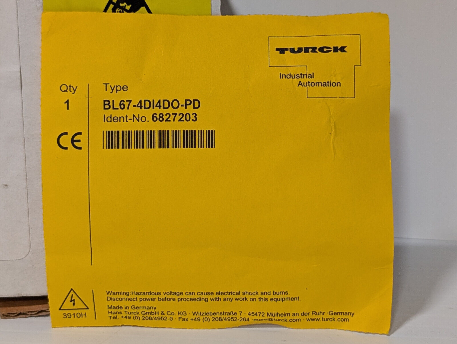 Turck BL67-4DI4DO-PD Input/Output, I/O Module -Made in Germany
