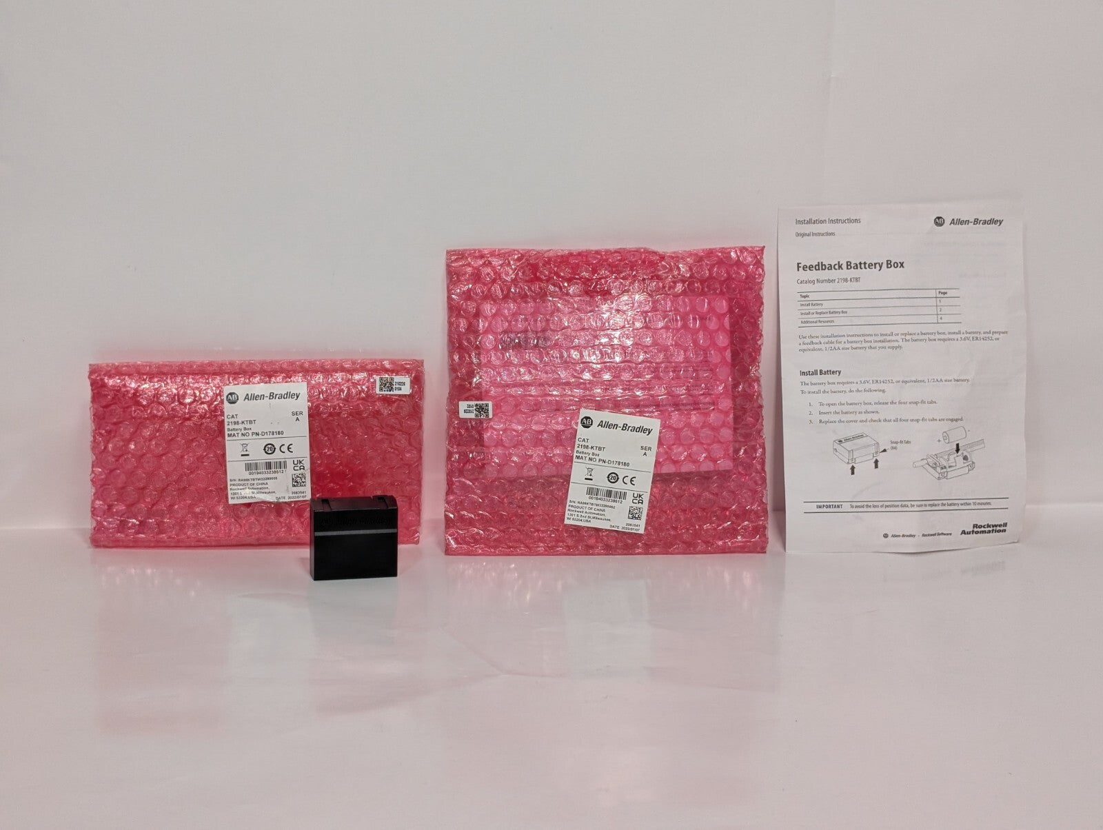 (1) NEW Allen Bradley 2198-KTBT Ser A PN-D178180 Battery Box Rockwell Automation