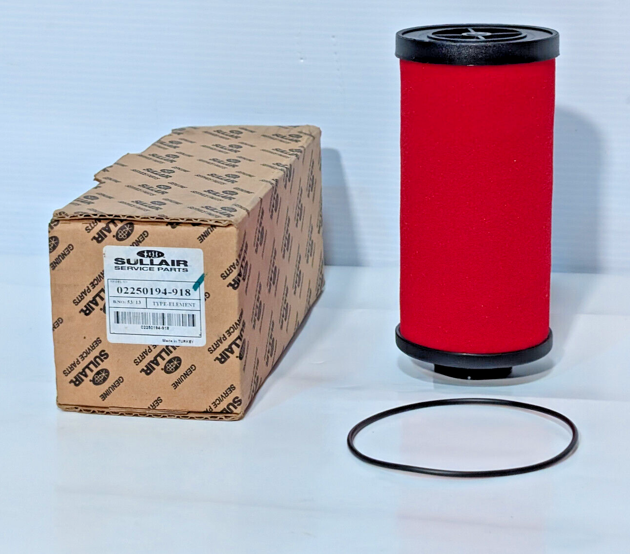 Sullair Service Parts 02250194-918 02/14 Filter Element, O Ring, Red