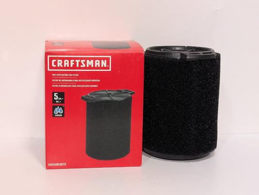 [1] CMXZVBE38773 Wet Application Filter for CRAFTSMAN 5 to 20 Gallon Vacuums