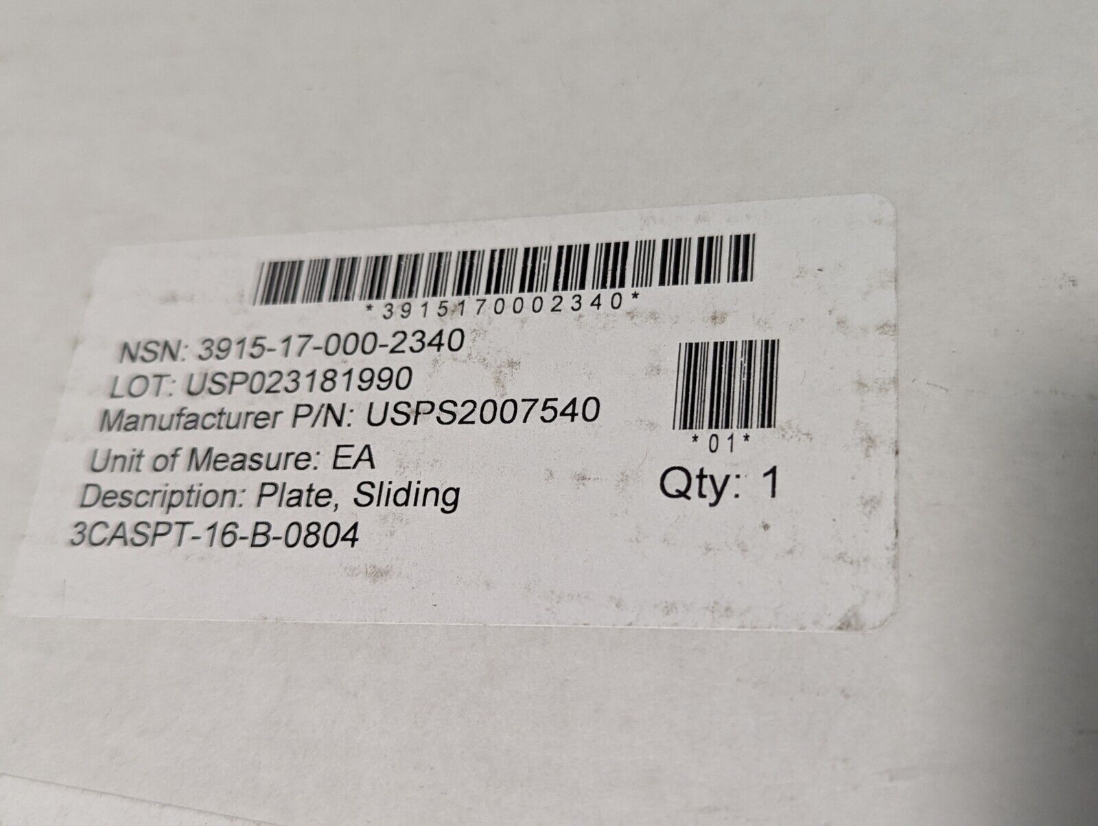 Unbranded Sliding Plate USPS2007540 97942-166K272H01 - Free Shipping