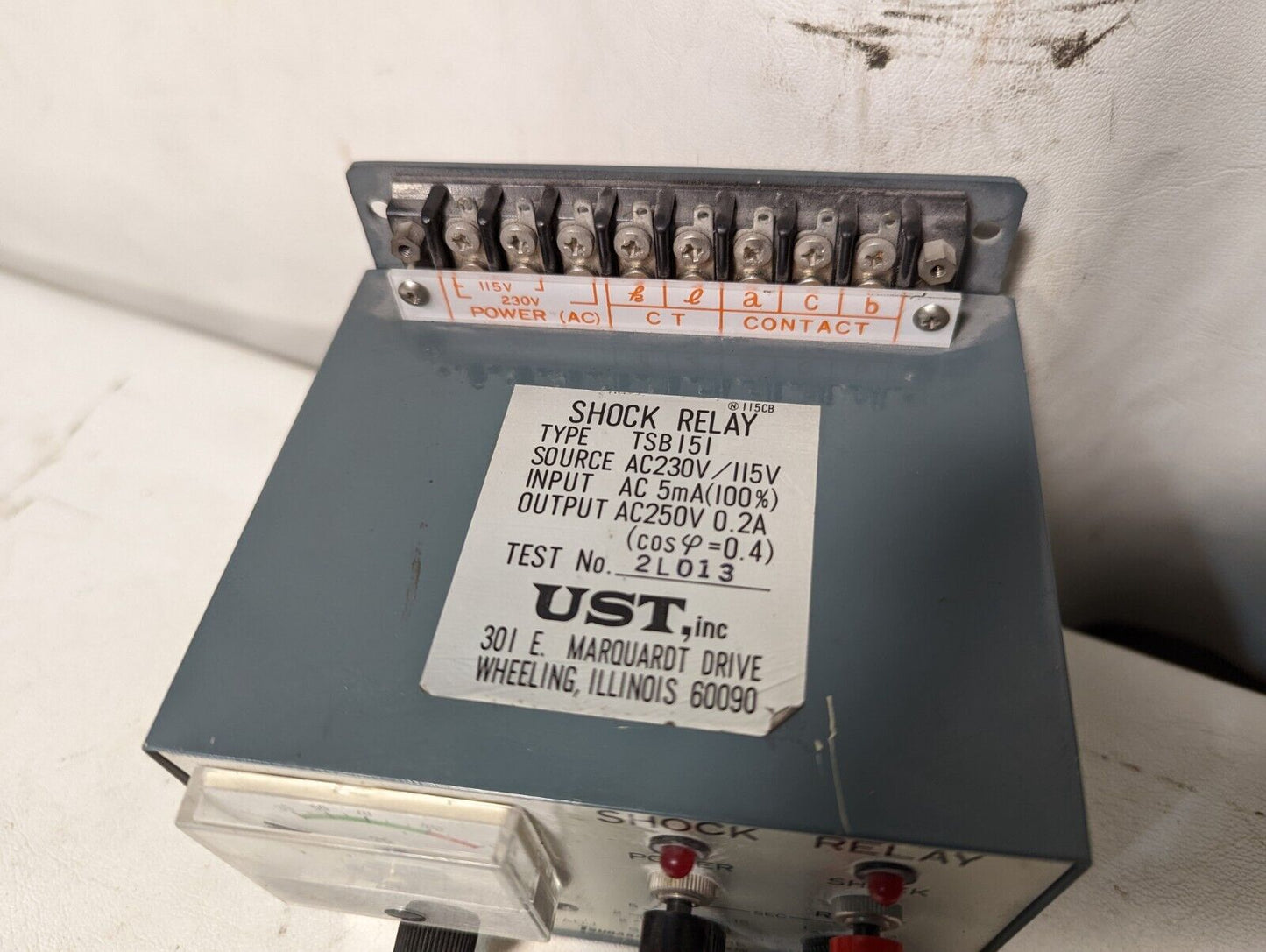 Tsubakimoto Chain TSB151 shock relay, 115/230VAC source, input AC 5 mA