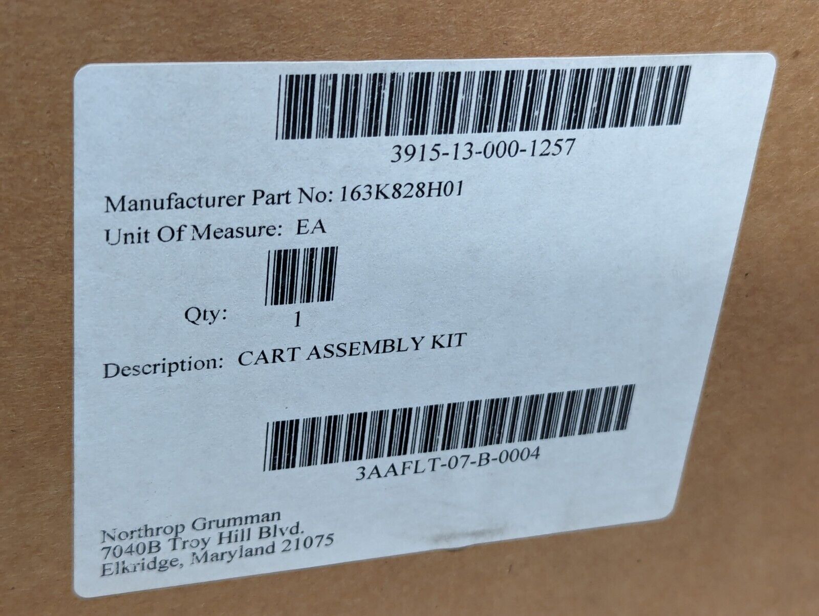 Cart Assembly Kit 3915-13-000-1257 163K828H01 - Free Shipping