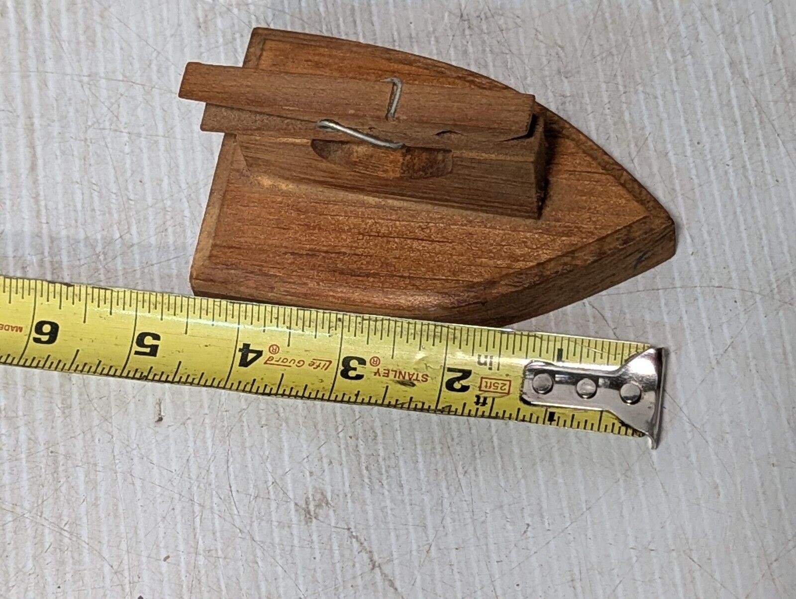 Vintage Wood Paper Clip Desk Top Accessory as pictured - Free Shipping