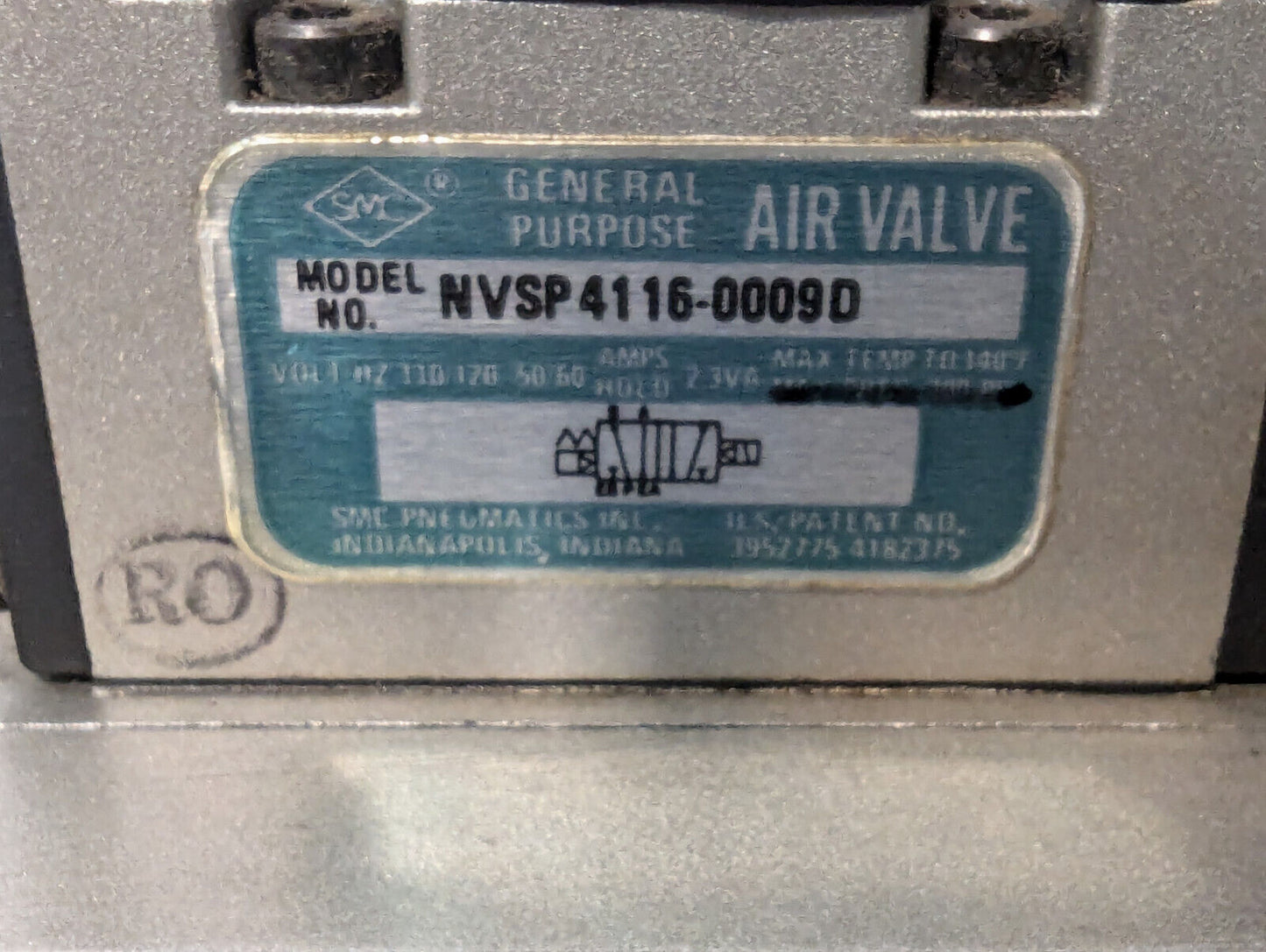 SMC NVSP4116-0009D Pneumatic Solenoid Valve w/ Pulse Counter, Box, Parts, Used