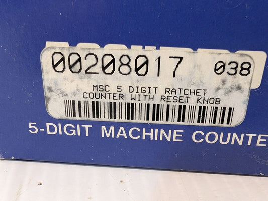 AccuPro 00208017 5 Digit Ratchet Counter w\ Reset Knob, Type 2000 -Free Shipping