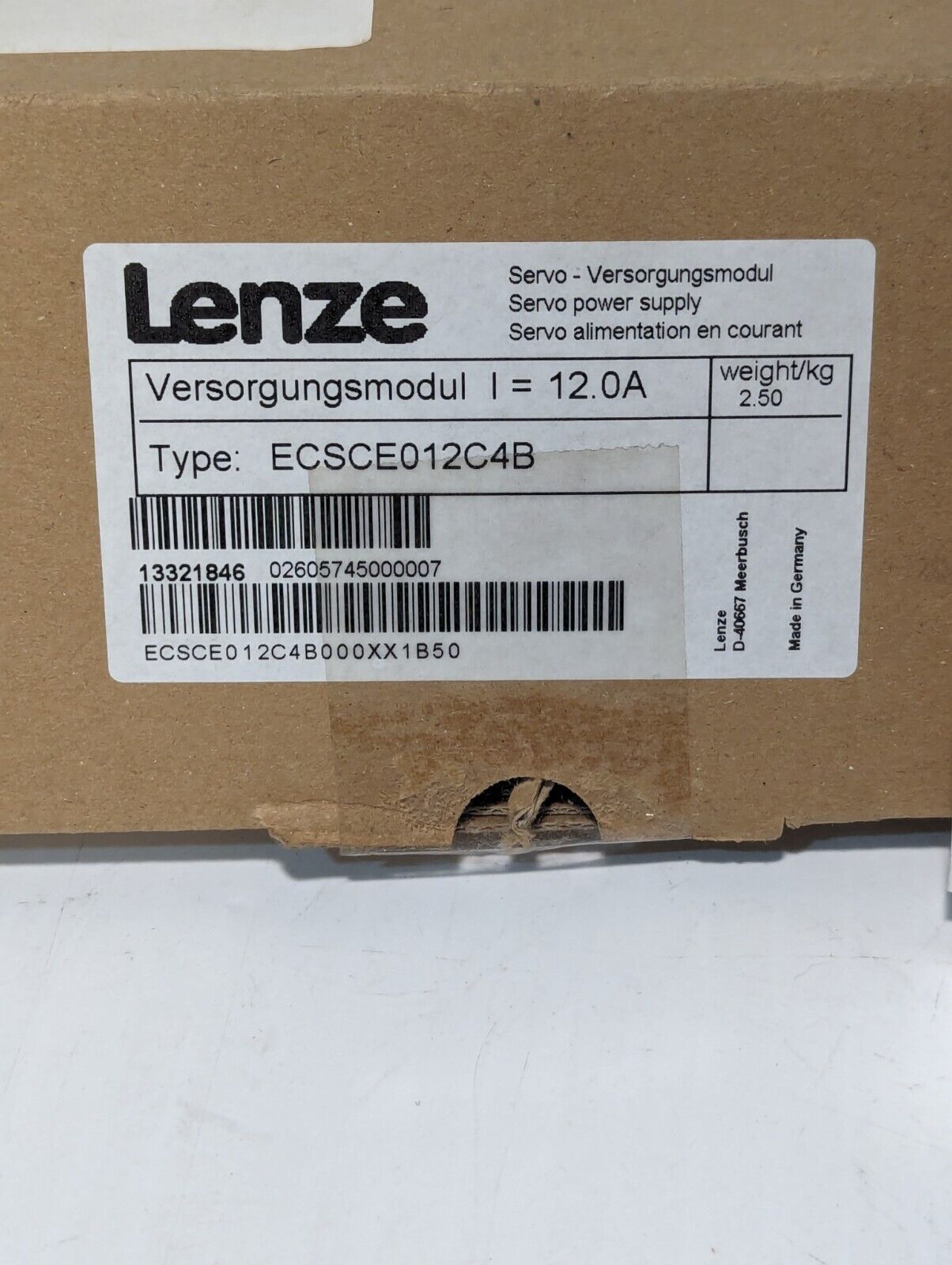 Lenze ECSCE012C4B Servo Power Supply, 12A - Free Shipping