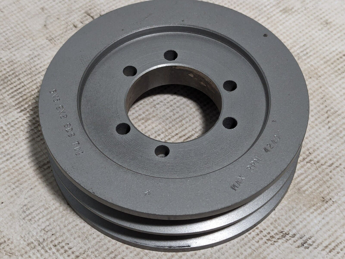 TB Wood's 5V5 9X2-SDS Narrow Sheave, 5V Belt Section, 5.9 O.D. in., 2 Grooves, C