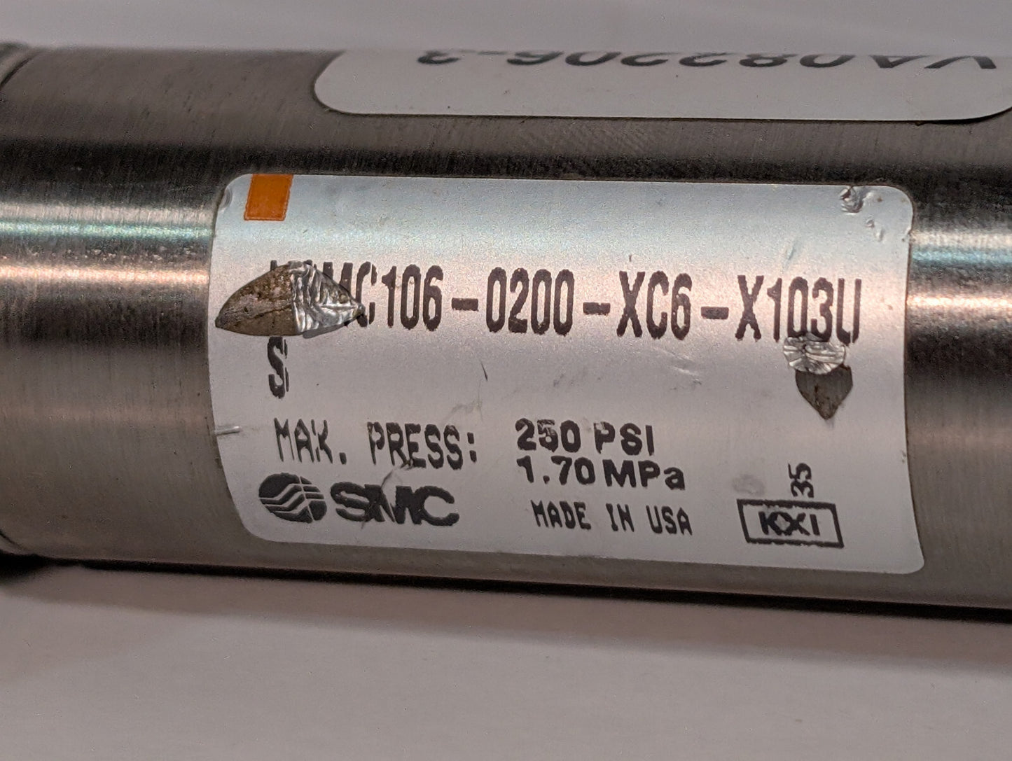 SMC NCMC106-0200-XC6-X103US Pneumatic Actuator, Swing Attachment, 250psi, 1.7MPa