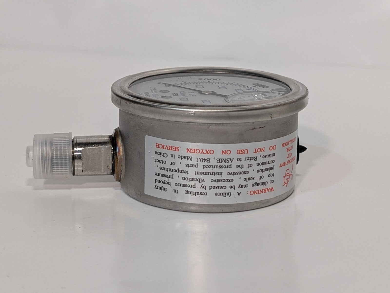 [1] Pic Gauges 301L-254P Industrial Pressure Gauge, 3,000 Psi, 2.5", 1/4" LM
