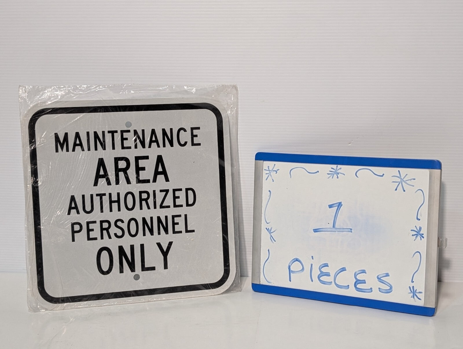 Wall Mount Safety Sign "Maintenance Area - Authorized Personnel Only", 12" x 12"