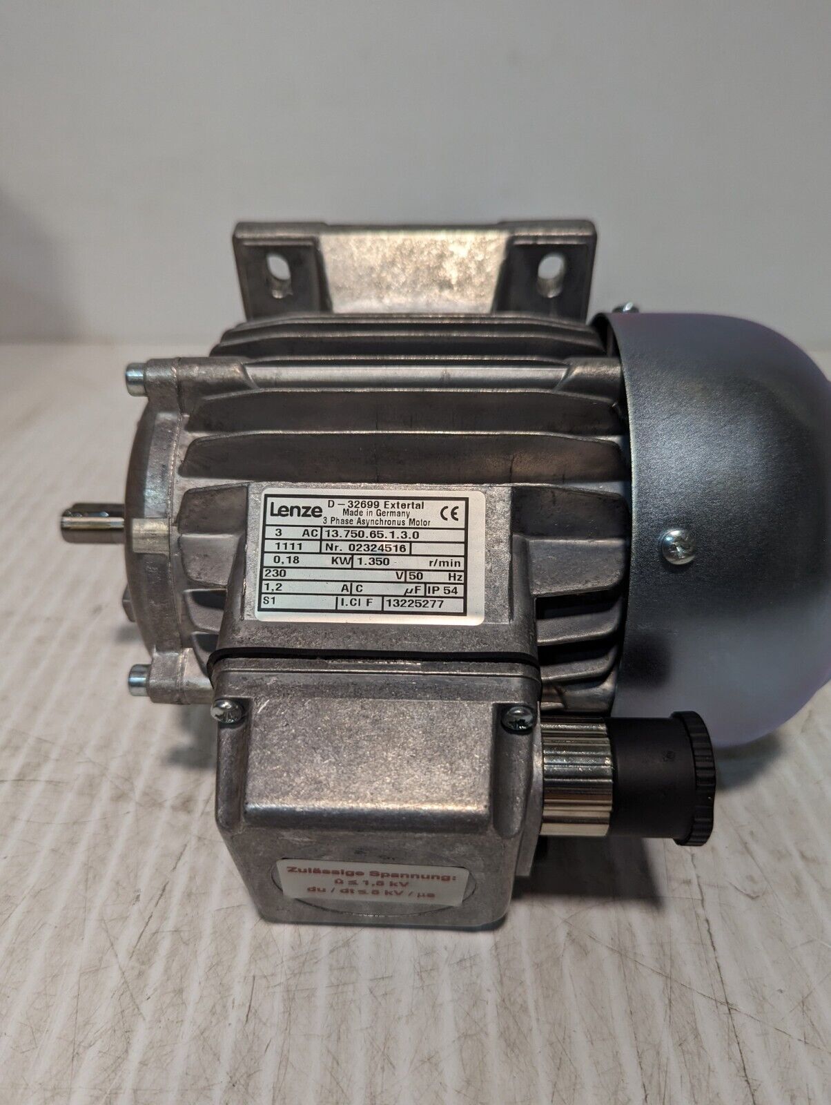 LENZE 13.750.65.1.3.0 3 PHASE ASYNCHRONOUS MOTOR 230V 022324516 - Free  Shipping