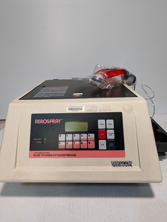 Wescor Aerospray 7150 Hematology Slide Stainer-Cytocentrifuge - Free Shipping
