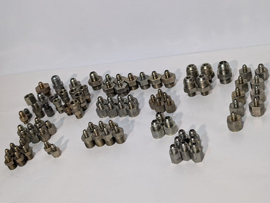 (85) Assorted High Pressure Adaptor Fittings for Pneumatic or Hydraulic Press