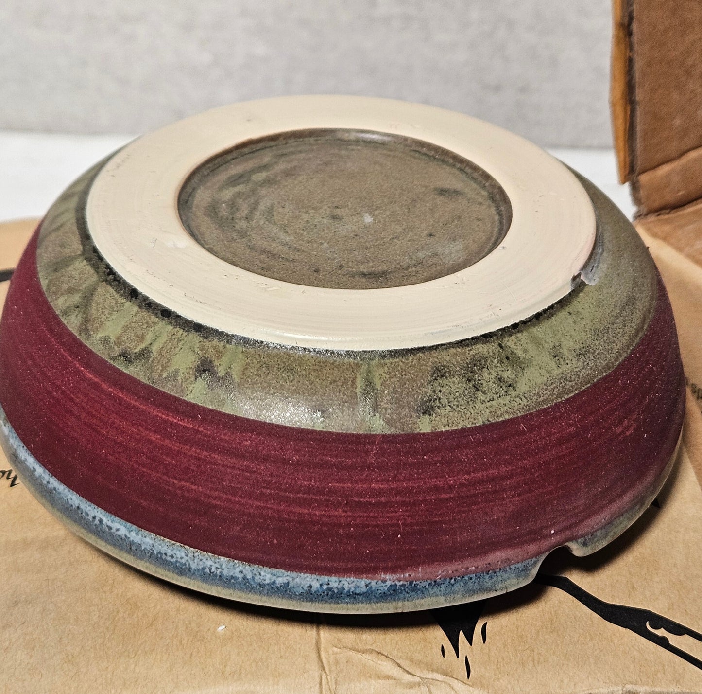 Unekorn Ceramic Match Striker Ashtray, Match Holder, Brutalism, Organic, Glazed