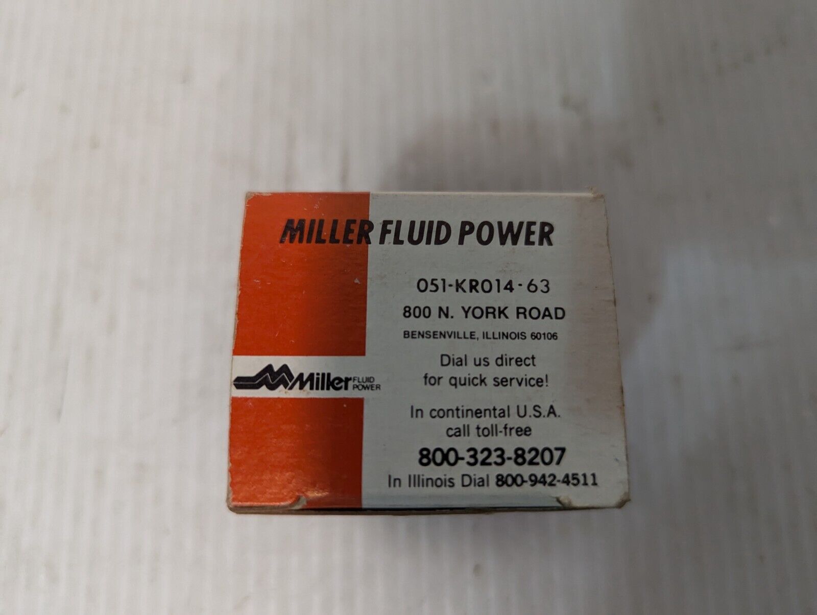 Lot of 2 Miller 051-KR014-63 Hydraulic Cylinder Piston Rod Seal,  5/8" Dia. Rod