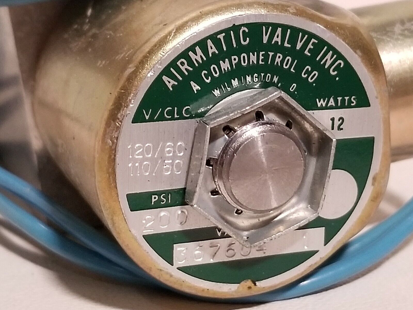 Airmatic Valve 367604, 200PSI, 110/120VAC, 12 watts