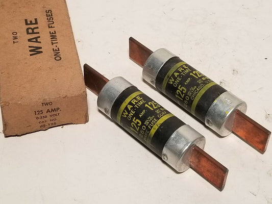 WARE One Time Fuse 62-125 125A 250V