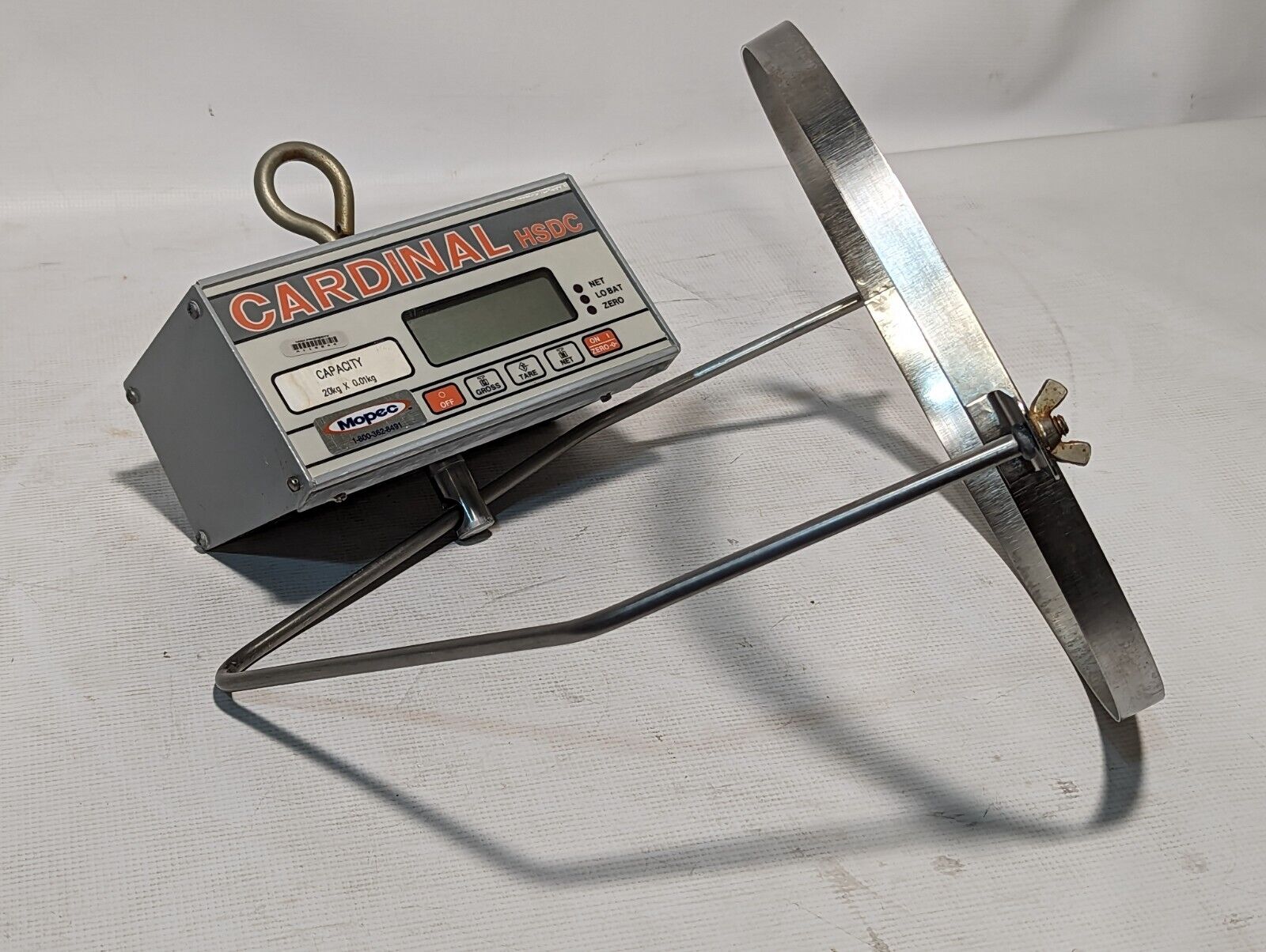 Cardinal Detecto HSDC-20KGP Digital Hanging Scale, 20kg, 9VDC, Throws Err A