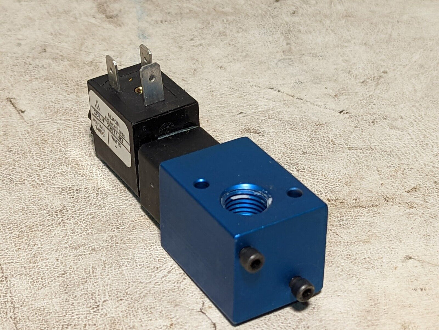 Lot of 2 Alkon P-MW2-24/DC pneumatic solenoid valves