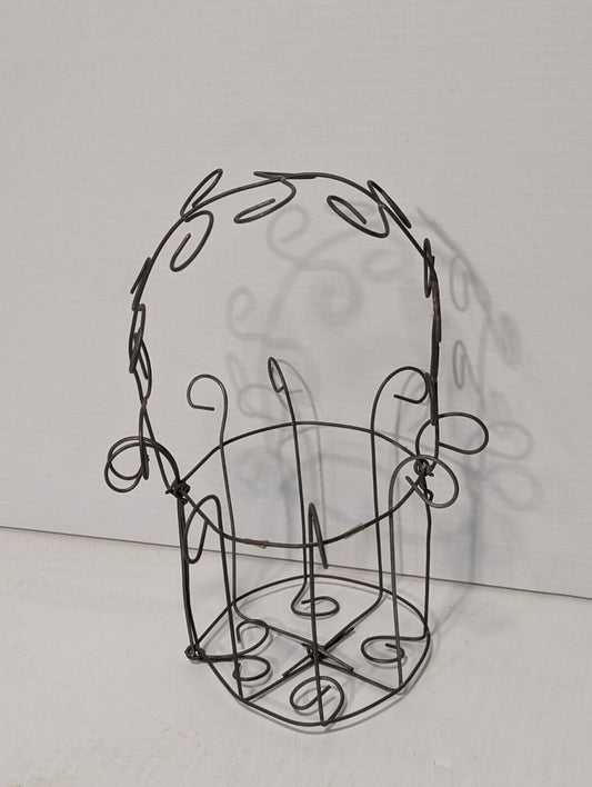 Wire Rustic French Planter/Basket, Natural Vine Design, 12X6 IN - Free shipping