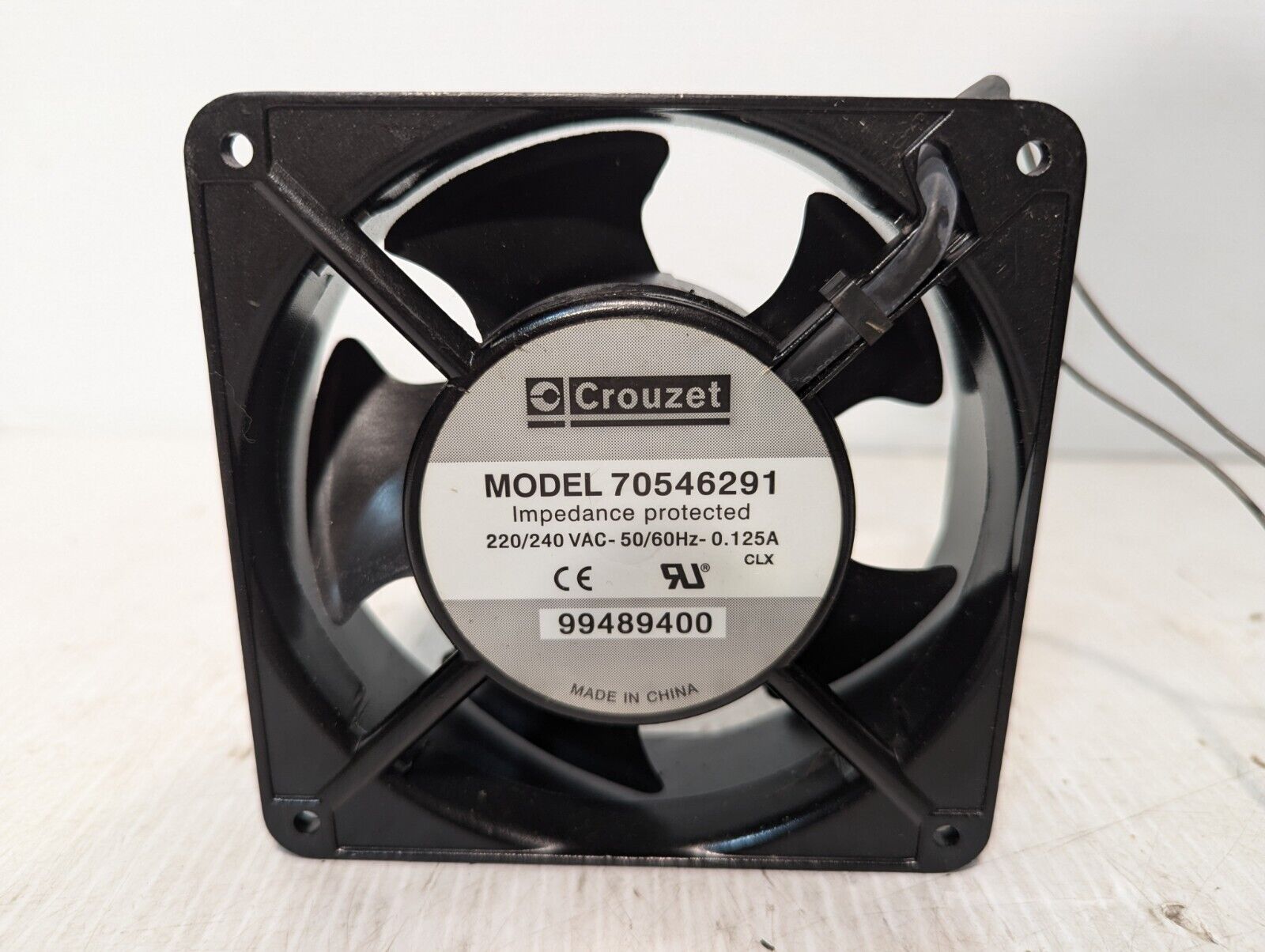 Crouzet 70546291  AC Fan, 220VAC 0.125A, 120mm x 120mm x 38mm - Free Shipping 