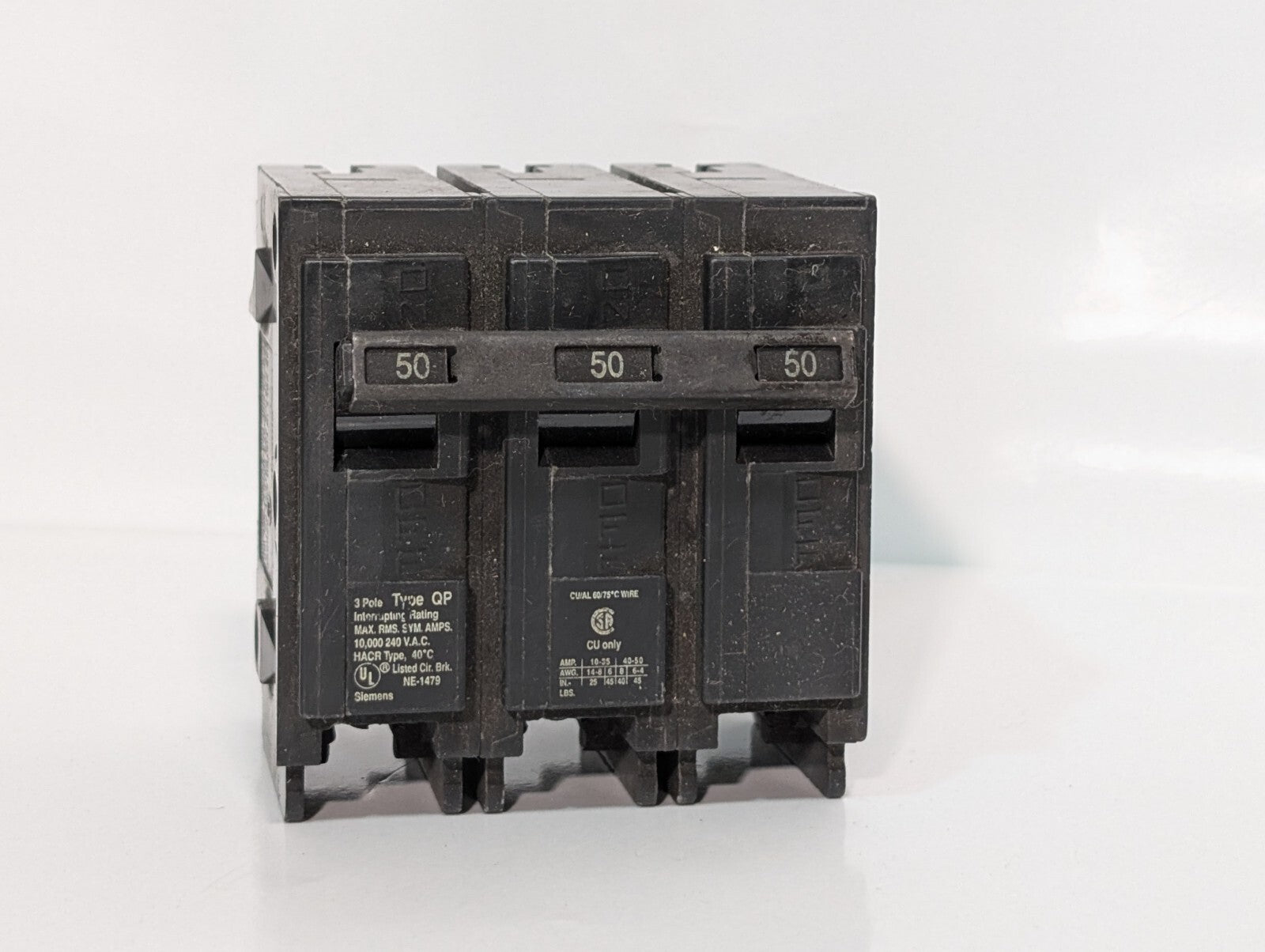 (8) 3-Pole Circuit Breakers, Assorted Amperages and Brands, See Photos