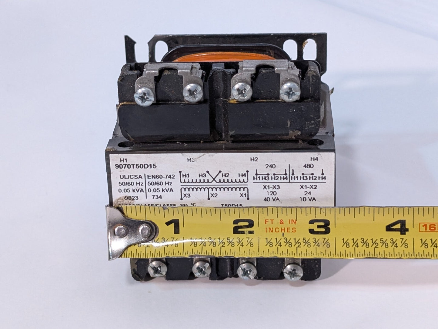 Square D 9070T50D15 Chassis Mount Control Transformer 24/115V, 25/120V, 50/60Hz