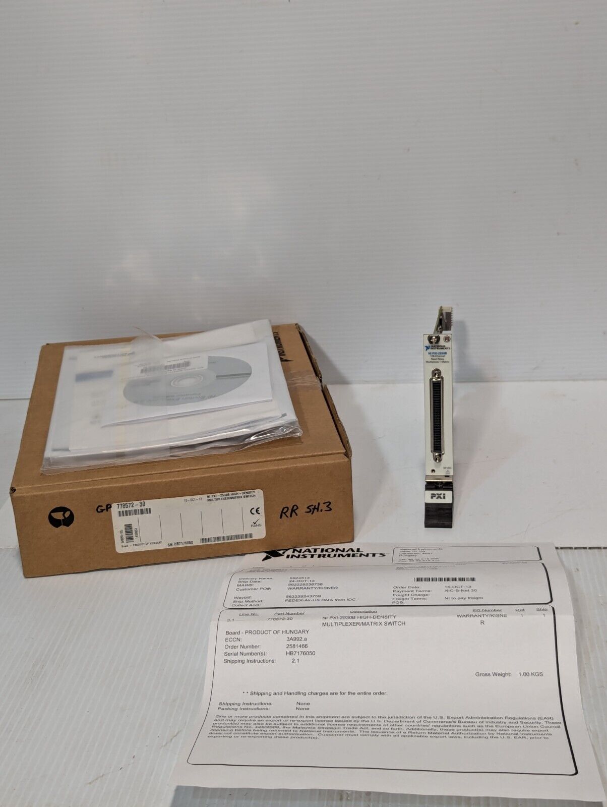 National Instruments PXI-2530B 128-channel reed relay, high-density multiplexer
