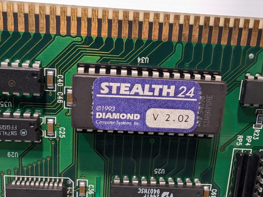 Vintage 1993 Stealth 24 Diamond Windows Graphics Card V2.02 FTU805A - Free Ship