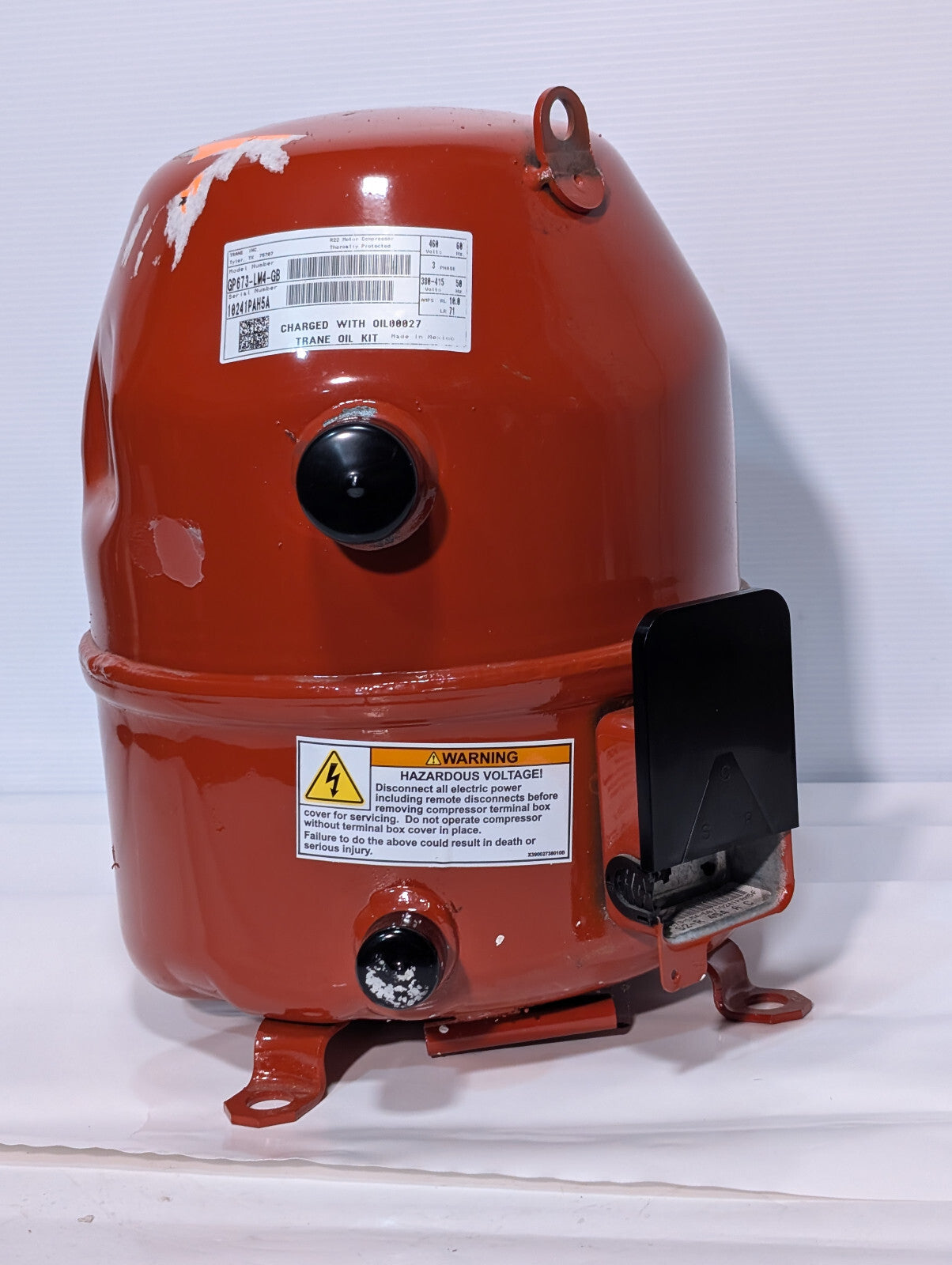 Trane GP673-LM4-GB R22 Motor Compressor, Thermally Protected, 3 Phase