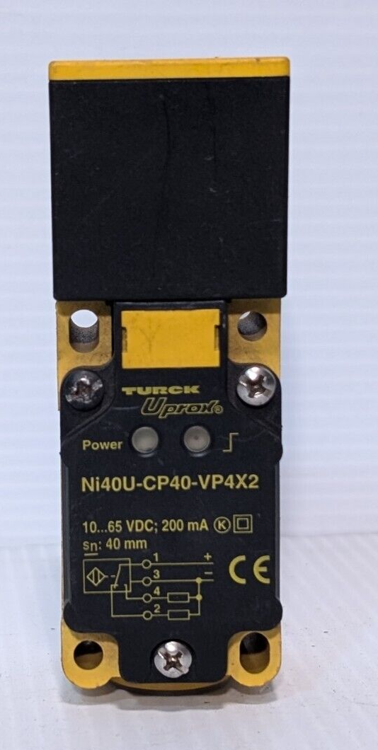 Turck NI40U-CP40-VP4X2 Inductive Proximity Switch Sensor, 10-65 VDC, 200 mA,40mm
