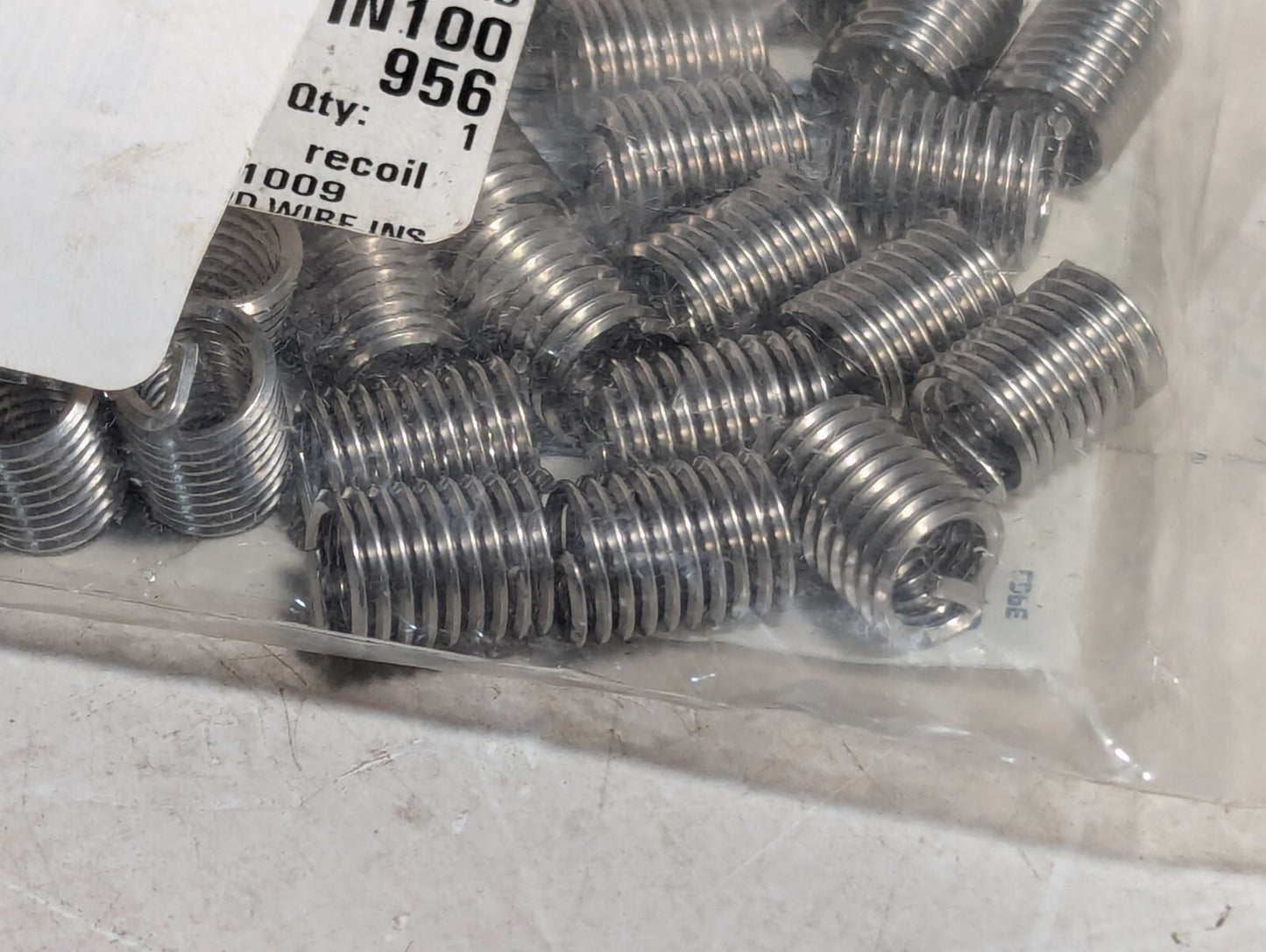 (100) RECOIL 03054 5/16"-18 Thread Size Stainless Steel STI Thread Repair Insert