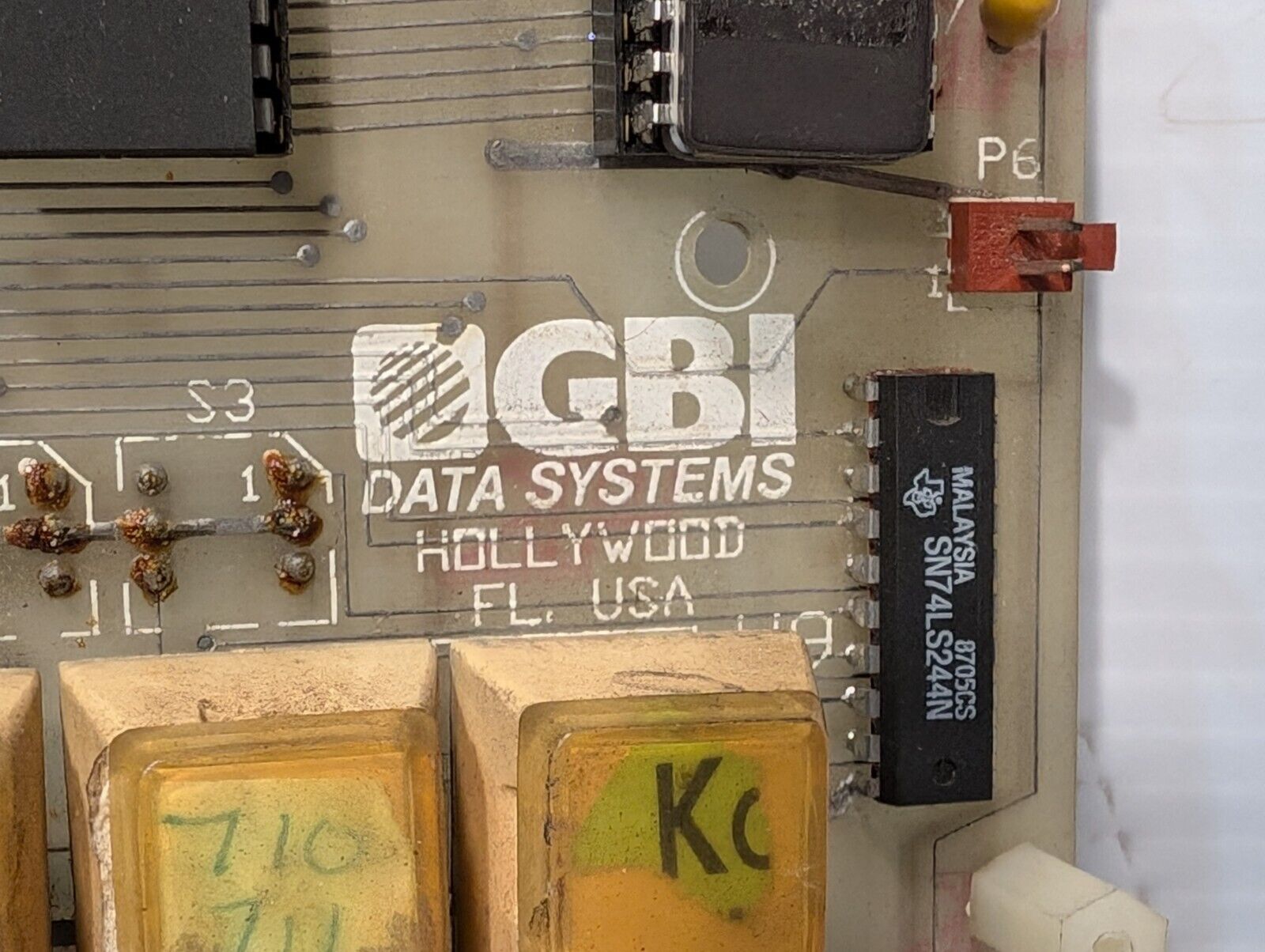 GBI Data Systems 3122A233A Control Board (Cash Register?) - Free Shipping