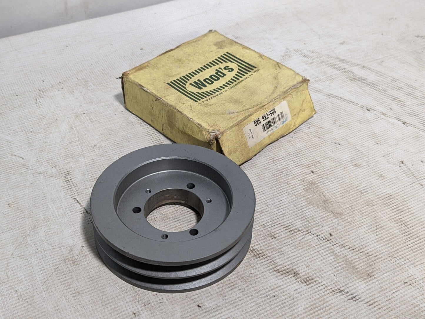 TB Wood's 5V5 9X2-SDS Narrow Sheave, 5V Belt Section, 5.9 O.D. in., 2 Grooves, C