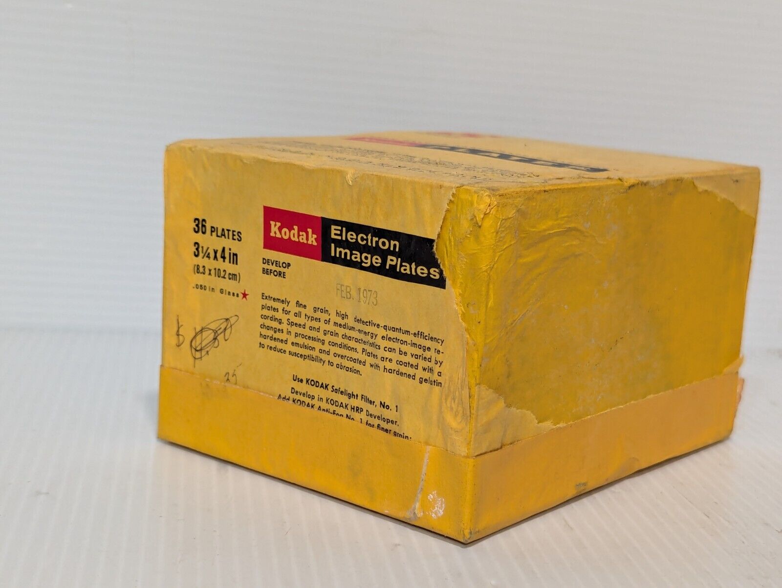 Vintage Kodak Glass Electron Image Plates Exp. 1973