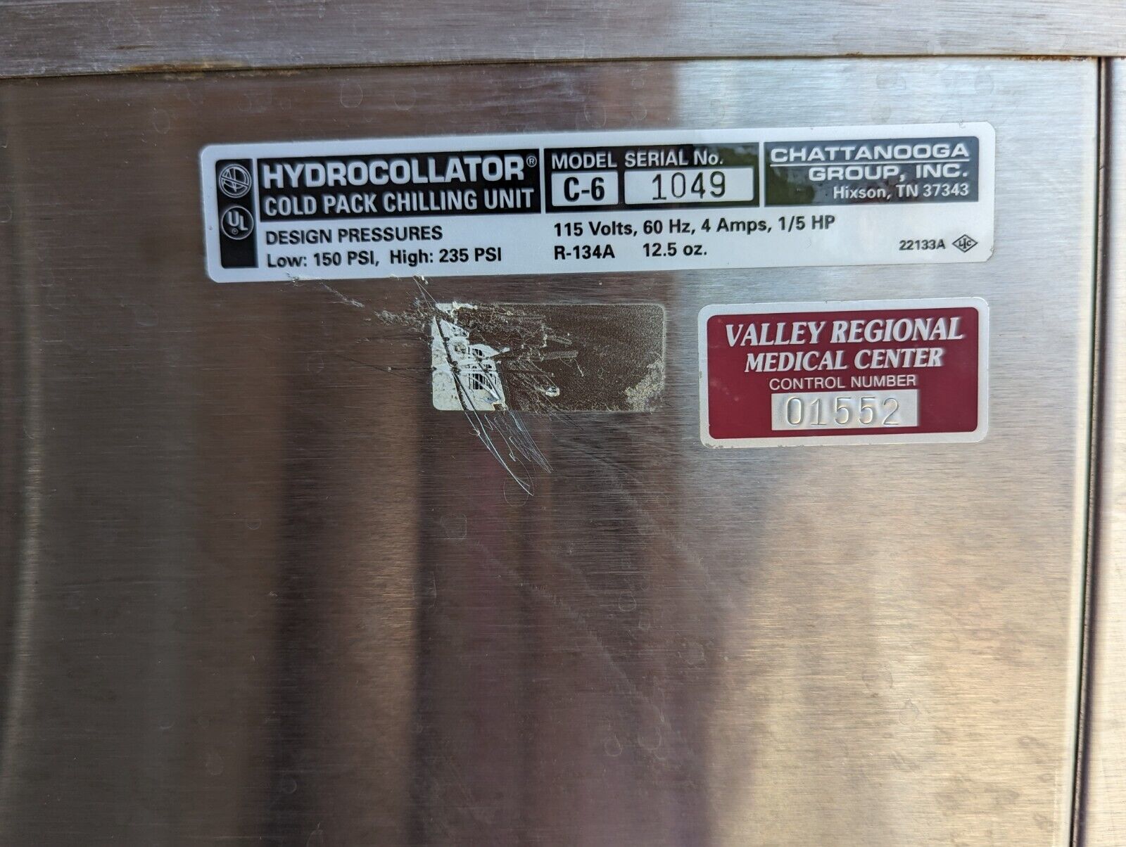 Chattanooga C-6 ColPaC Hydrocollator Cold Pack Chilling Unit - Free Shipping