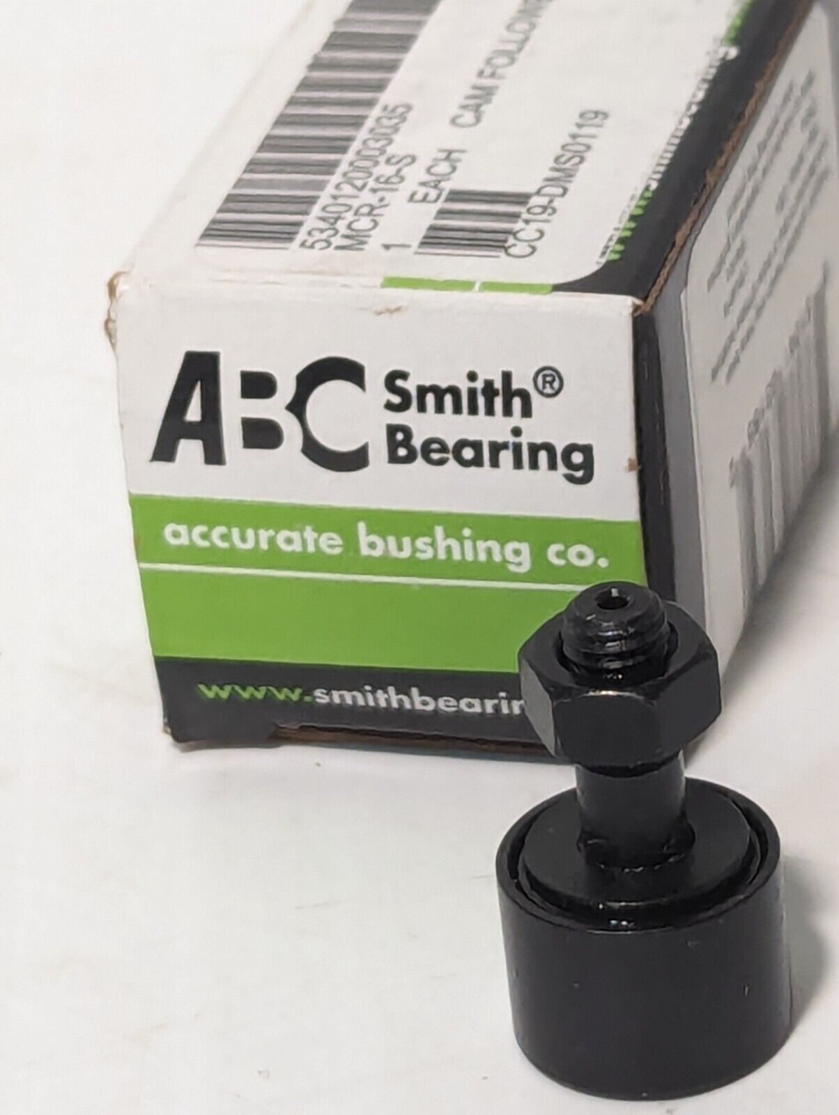 Lot of 2 Smith Bearing MCR-16-S Stud Cam Follower - Free Shipping